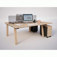Bureau bench 2 personnes en bois aspect chêne vieilli Bureau bench 2 personnes en bois aspect chêne vieilli