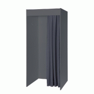 Cabine d'Essayage Gris Graphite Autoportante 90x90x210cm avec Tringle et Patère - Panneaux Feu M2