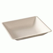 Coupelle bagasse blanche 13,5x12,5x2,5cm - par 500