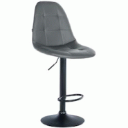 Décoshop26 - Tabouret de bar x1 avec repose-pieds hauteur réglable pivotant assise en PVC gris cadre métallique noir 10_0004815 - gris 3000252306087 Décoshop26 - Tabouret de bar x1 avec repose-pieds hauteur réglable pivotant assise en PVC gris cadre métallique noir 10_0004815 - gris 3000252306087