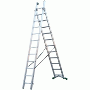 Echelle transformable 2 plans aluminium longueur pliée 384 cm - longueur dépliée 630 cm Echelle transformable 2 plans aluminium longueur pliée 384 cm - longueur dépliée 630 cm