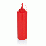 Flacon souple Ø 7 cm 0,7 ltr rouge polyéthylène lot de 6 - Was Germany - plastique 4044925163682