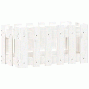Helloshop26 - Jardinière bac lit surélevé plantes fleurs terrasse jardin avec design de clôture 60 x 30 x 30 cm pin massif blanc 02_0038104 - 3000 Helloshop26 - Jardinière bac lit surélevé plantes fleurs terrasse jardin avec design de clôture 60 x 30 x 30 cm pin massif blanc 02_0038104 - 3000