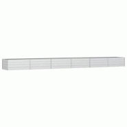 Helloshop26 - Jardinière bac lit surélevé plantes fleurs terrasse jardin de jardin 600 x 80 x 45 cm acier galvanisé argenté Argent 02_0039463 - 3 Helloshop26 - Jardinière bac lit surélevé plantes fleurs terrasse jardin de jardin 600 x 80 x 45 cm acier galvanisé argenté Argent 02_0039463 - 3