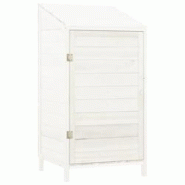 Helloshop26 - Remise de jardin 55 x 52 x 112 cm bois de sapin solide blanc 02_0044049 - 3000219950476 Helloshop26 - Remise de jardin 55 x 52 x 112 cm bois de sapin solide blanc 02_0044049 - 3000219950476