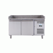 Meuble préparation pizzas avec 2 portes +2/+10°c granit - sans vitrine - PPZ2600TN