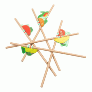 Paille papier décors Fruits Ø0,60x23cm - par 100
