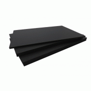 Panneau fibre composite plat et lisse (2 coloris) - coloris - noir, epaisseur - 15 mm, largeur - 61 cm, longueur - 250 cm, surface couverte en m² - 1.525