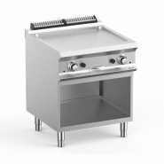 Plaque a snack professionnel gaz sur soubassment libre, 1 plaque li... - PFTBG77AL