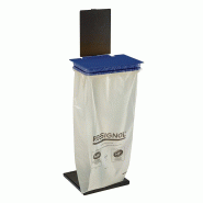 Rossignol Support sac avec couvercle Rollec sur socle - 110l - bleu outremer - RAL 5002 - 3019920531393