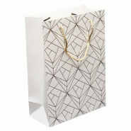 Sac luxe "Exception" poignées corde 19+9x27cm - par 10