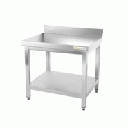 Table de travail en inox soubassement 600 x 500 mm adossée PREMIUM / GOLDINOX - gris inox 3701770803514 Table de travail en inox soubassement 600 x 500 mm adossée PREMIUM / GOLDINOX - gris inox 3701770803514