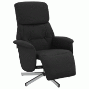VidaXL Fauteuil inclinable avec repose-pieds noir tissu Modèle Oerlonis - 356659