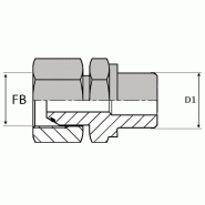 Adaptateur droit femelle tournant BSP x extrémité à souder bout à bout non zingué - FBSP1/4 A SOUDER BW BOUT A BOUT EMBASE 09MM