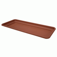 ArtPlast - Soucoupe pour pots 100x40x7 cm, terracotta - Collection QUADRO MAXI - orange plastique polypropylène ZA2370