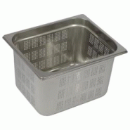 Bac Gastro Inox AISI 304 Perforé GN 1/2 H. 200 mm avec anses - Gastroland - 3701666007330 Bac Gastro Inox AISI 304 Perforé GN 1/2 H. 200 mm avec anses - Gastroland - 3701666007330