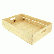Cagette bois rectangle gm L60xP40xH12cm par 5