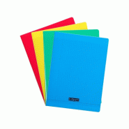 Calligraphe Lot de 5 Cahier Ligne 8000 A4, 140p./70 feuilles 90 g/m² piquées, couv. PP assortis, Séyès - 3210330180557