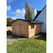 Chalet de jardin en bois Douglas - GAR012 - LCI Cheval - Épaisseur 48 mm, modularité et robustesse