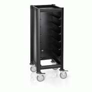 Chariot à Plateaux Compact 7 Niveaux - WAS Germany - noir aluminium 4044925139779