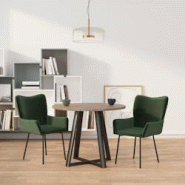 Décoshop26 - Set de 2 chaises de salle à manger vert foncé en tissu velours vert DEC025596 - 3000255336906 Décoshop26 - Set de 2 chaises de salle à manger vert foncé en tissu velours vert DEC025596 - 3000255336906