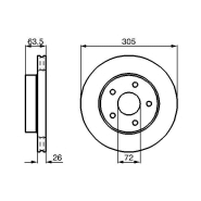 Disque de frein Bosch 0986478772 - ventilé - boîte de 2 disques - côté avant - 5 trous Disque de frein Bosch 0986478772 - ventilé - boîte de 2 disques - côté avant - 5 trous