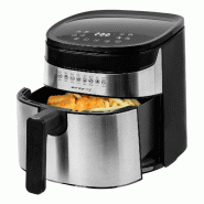 Emerio Airfryer XL 1300W – 4,5L – Thermostat 60°C à 200°C – 8 programmes de cuisson – AF-129084 – Noir - argenté plastique 7333282033378