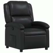 Fauteuil inclinable en similicuir noir Modèle Gervoriax - 371775