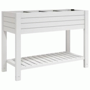 Helloshop26 - Jardinière bac lit surélevé plantes fleurs terrasse jardin de jardin 110 x 45 x 79 cm polypropylène blanc 02_0039318 - 3000218580803 Helloshop26 - Jardinière bac lit surélevé plantes fleurs terrasse jardin de jardin 110 x 45 x 79 cm polypropylène blanc 02_0039318 - 3000218580803