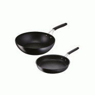 LAGOSTINA Poêles 26cm + Wok 28cm Noir 012165600102 - 8002531682672