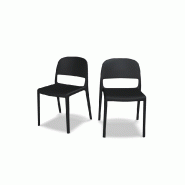 Lot de 2 chaises BLENDY - noir