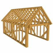 Maison à ossature en bois plain-pied b01 bay / en kit / toit double pente