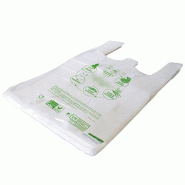 Sac bretelles biodégradable en liasse en 30x50+14cm - par 200