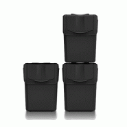 Set de 3 Poubelles Keden Sortibox - 100% plastique recyclé, noir, 60L - noir plastique ZA5661