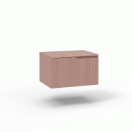 AQA Design Base avec top 1 tiroir en MDF VENERE rose poudre. L.60 P.45 H.37 MPVE061HTOP-CIP - rose Bois manufacturé MPVE061HTOP-CIP