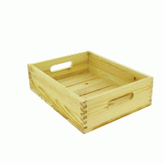 Cagette pin naturel 1 latte 36x27x10cm - par 4
