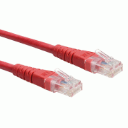 Cordon ROLINE Cat.6 (Classe E) UTP, rouge, 1 m Cordon ROLINE Cat.6 (Classe E) UTP, rouge, 1 m
