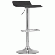 Décoshop26 - Tabouret de bar x1 avec repose-pieds siège pivotant à 360° design simple PVC noir et métal chromé 10_0004797 - noir 3000252297613 Décoshop26 - Tabouret de bar x1 avec repose-pieds siège pivotant à 360° design simple PVC noir et métal chromé 10_0004797 - noir 3000252297613