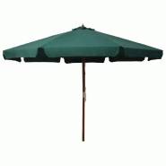 Helloshop26 - Parasol avec mât en bois 330 cm vert 02_0008125 - 3000434847766
