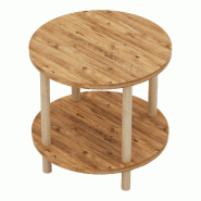 Helloshop26 - Table d'appoint 49 x 42 cm panneau de particules marron 03_0010972 - marron Bois massif 3000225508517