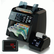 Jubula MV-550 Compteuse de billets + imprimante MPR-1 | Coupures mélangées | 2CIS | Testée par la BCE | Multidevise | Écran tactile - noir MV-550+