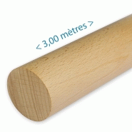 Main courante en hêtre brut - 42mm de diamètre - 3 mètres Main courante en hêtre brut - 42mm de diamètre - 3 mètres