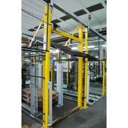 Porte basculante protection machine et ilot robotise