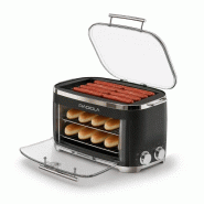 Radiola - Dogdog Black - Machine à Hot-dogs - 5 Rouleaux Chauffants - Chauffe-pain - 260 W - 3662738050169