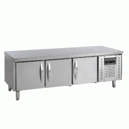 Soubassement réfrigéré UC5310 3 portes Inox TEFCOLD