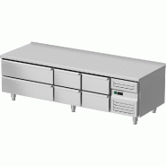 Stalgast Table réfrigérée sous plan avec six tiroirs, GN1/1 et GN 2/1, 2000 x 700 x 600 mm (L x P x H) - KT6802200