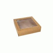 Starpak 25 cartons de transport et de traiteur, en carton, carrés, 6 cm x 22,5 cm x 22,5 cm, marron - marron en carton 89013
