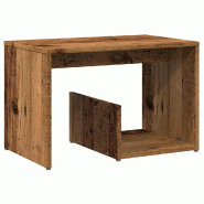 Table d'appoint vieux bois 59x36x38 cm bois d'ingénierie Modèle Apex Cuisine - 856540