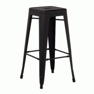 Tabouret d'intérieur METAL en Acier et Métal - TIGAONE - noir métal 3701680321993