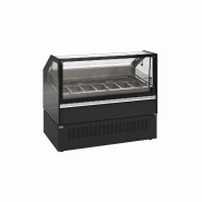 TENSAI Vitrine horizontale crème glacée - 10 bacs crème glacée inox de 5L - 1315x765x1156 VGE130 - noir VGE130